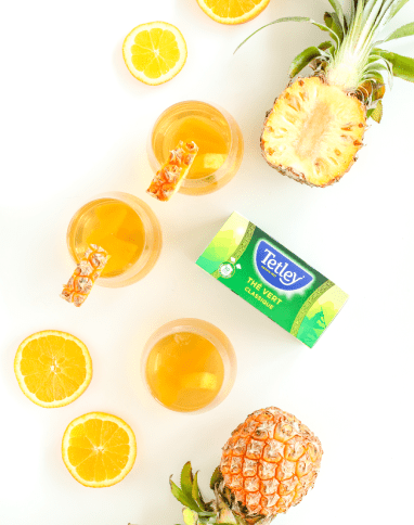 Eau détox à base de thé vert et agrumes